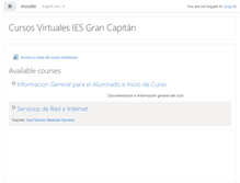 Tablet Screenshot of moodle.iesgrancapitan.org